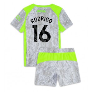 Lacne Dětský Futbalové dres Manchester City Rodri Hernandez #16 2025-26 Krátky Rukáv - Tretina (+ trenírky)